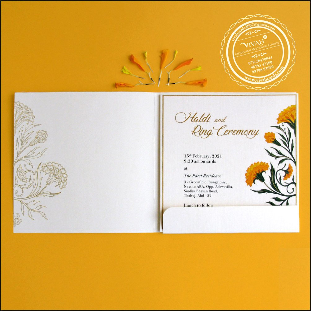 Wedding Invitation Card with Golden Rings and Flor Stock Vector -  Illustration of jewelery, celebration: 31285895